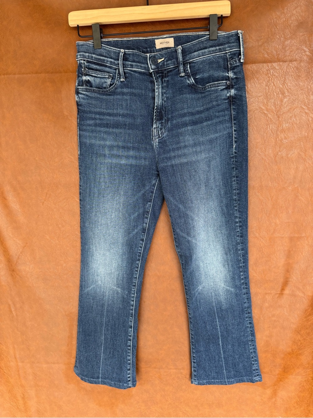 MOTHER The Outsider Ankle Jeans Women’s 28 Blue Wash Cropped Bootcut Flare